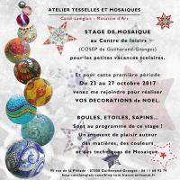 Stage de Mosaïque - Centre de Loisirs de Guilherand-Granges ,  Carol Lamglait - Mosaïste d'Art - Atelier TESSELLES ET MOSAIQUES